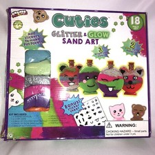 Cuties Create Your Own Glitter  Glow Sand Art 18 Piece Kit