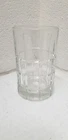 Anchor Hocking Glass Plaid Flat Juice 7 Oz Tartan Manchester Clear Vintage KI1