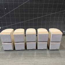 Set of 5 Bose Double Cube Jewel Lifestyle /Acoustimass Speakers - White
