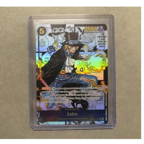 Sabo Manga One Piece CCG OP04-083 Kingdoms of Intrigue Alt Art Foil SR  6000