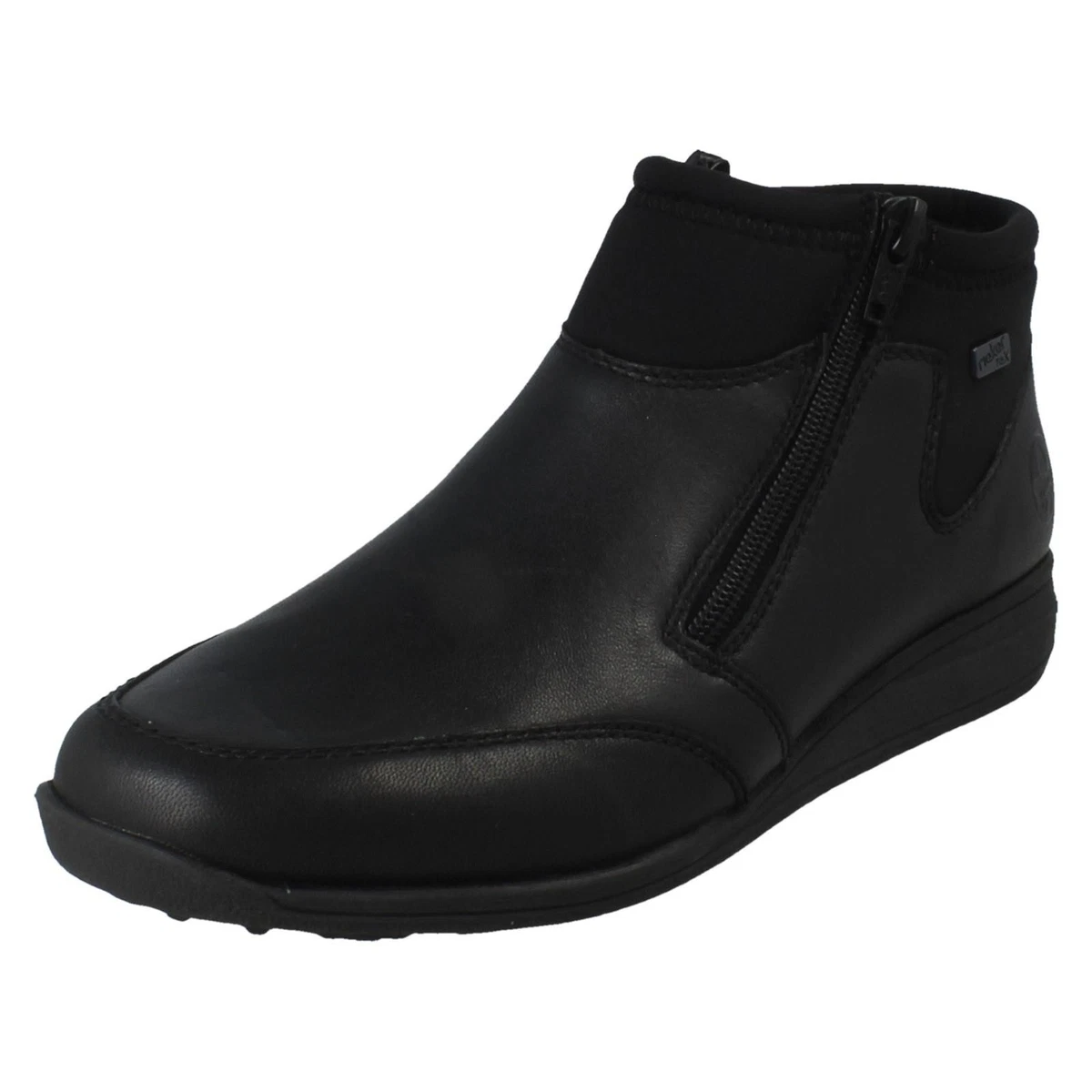 Rieker Stivali Chelsea Donna – Modello Nero, Tacco 4.4 Cm, Altezza Gamba 14 Cm, Materiale Sintetico, Taglia 40 EU - 2