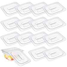 Universal Polycarbonate Food Pan Lids Covers with Handle, 1/6 Size Clear
