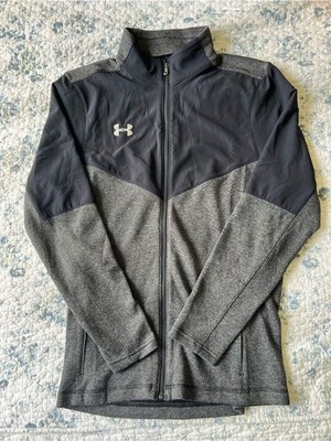 Under Armour Men s Heather Gray & Black ColdGear Pullover