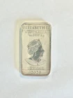 1 ounce silver bar - Queen Elizabeth Australian Silver - 0.999 Fine Silver