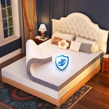 Mattress Topper Charcoal Foam Extra-Firm: Queen 3 Inch - High Density Mattres.