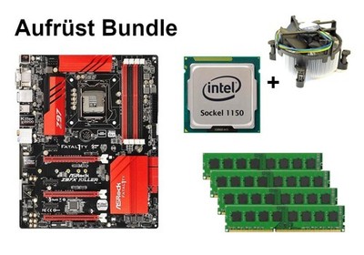 Bundle ASRock Fatal1ty Z97X Killer + Intel Core i3 i5 i7 CPU + 4GB bis 32GB RAM