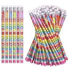 "72 Colorful Birthday Pencils with Erasers Fun Party Supplies for Students"