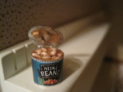 Open Can of Beanz 1:12 scale dollhouse miniature Artisan Made