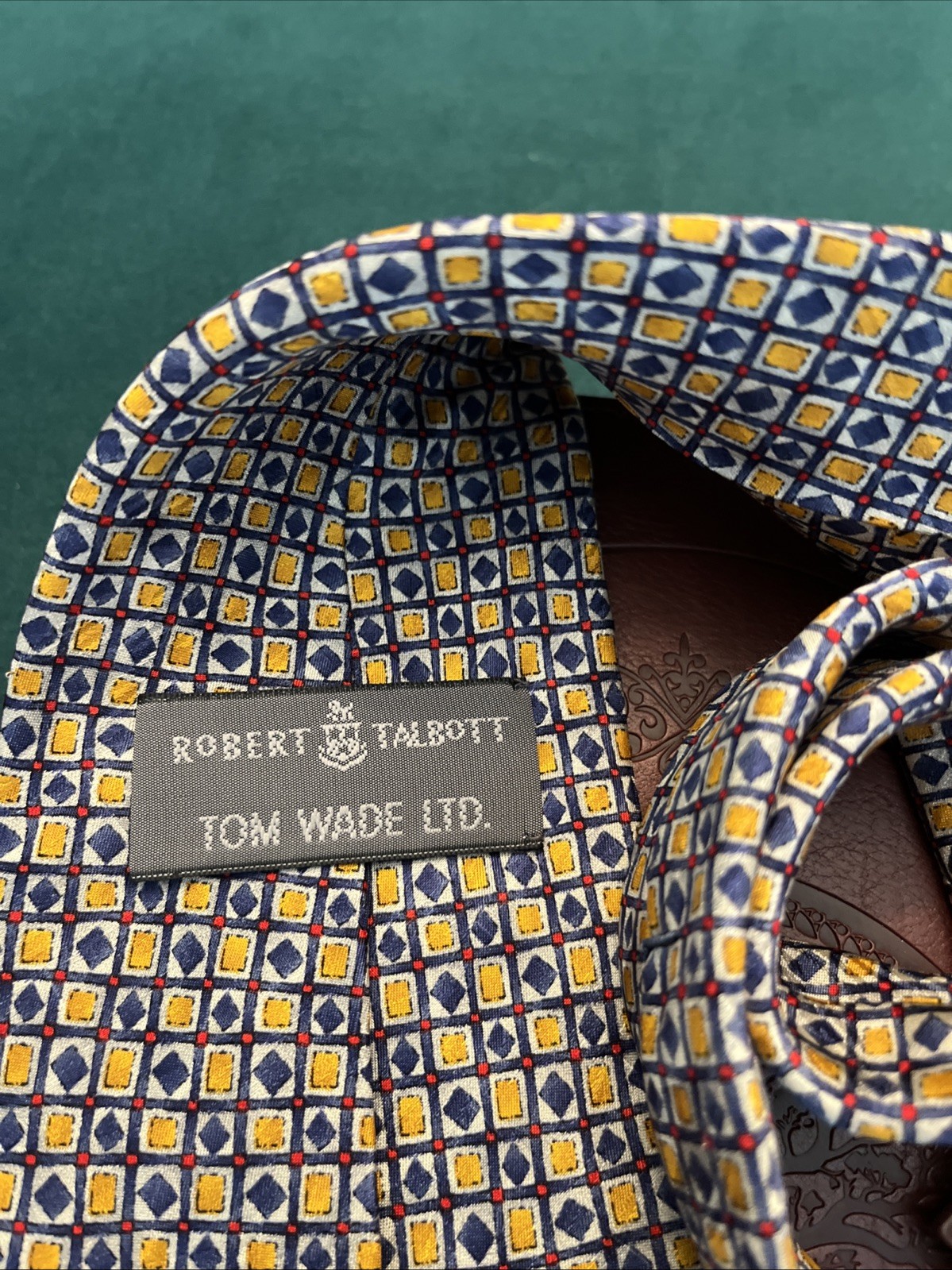 Robert Talbott Vintage Geometric Multicolored Sil… - image 8