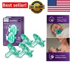 4-Pack Green Soothie Pacifiers for Infants - Safe, Silicone, Hospital-Trusted