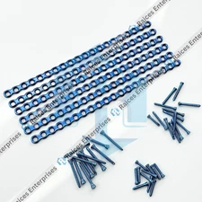 2.4mm Veterinary Orthopedic Cuttable Locking Plates & Screws 67 Pcs Set Titanium