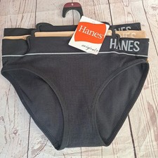 Hanes Originals Women's Seamless Rib Bikini Underwear , 3-pack Small