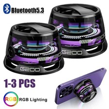G200 Magnetic Bluetooth Speaker Mini Wireless RGB Lights Portable Phone Holder