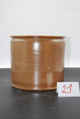 Antiker Pflanzentopf, Gartendeko, Steinguttopf, alter Tontopf, 6 Liter, Nr.21