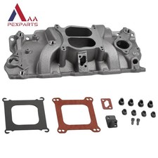 High Performance Satin Intake Manifold For Chevy Sbc 265-400 V8 Ldle-5500 Rpm