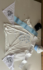 Bride to Be Bachelorette Bundle Shirt Sash Veil Hat Light Blue White Pre-Owne