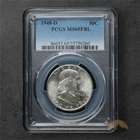 1948-D Franklin Silver Half Dollar 50c - PCGS MS65 FBL - Denver - Full Bell Line