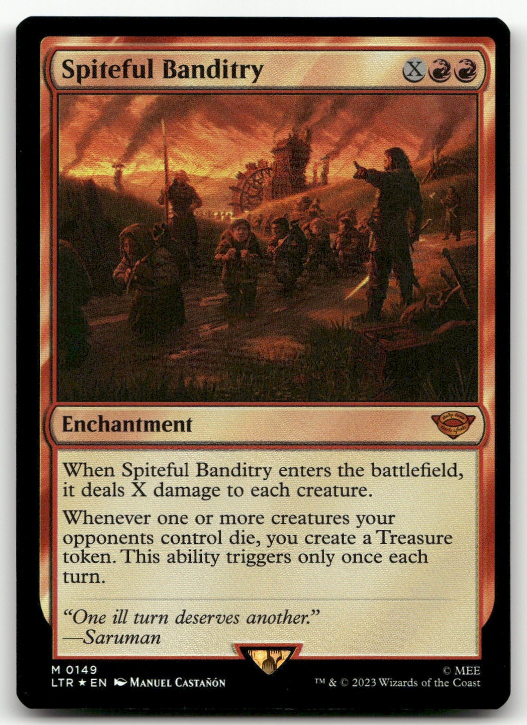 Spiteful Banditry #149 (Foil) (NM) Lord of the Rings LTR Magic MTG