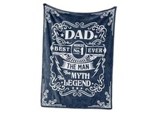 Gifts for Dad, Fathers Day Blanket, Dad 50  x65"x0.2" No.1 Dad in the World