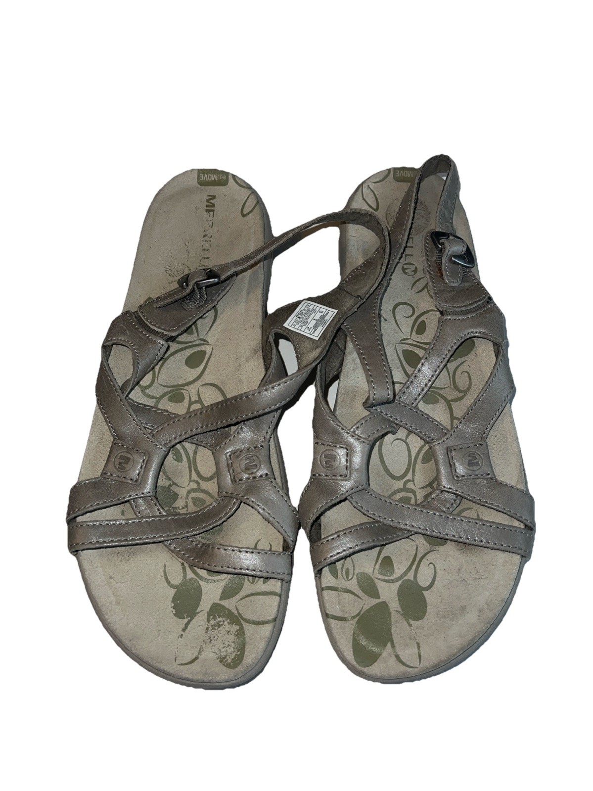 Merrell sandalo donna pelle bracken escursionismo cinturino comodo alluminio taglia 10