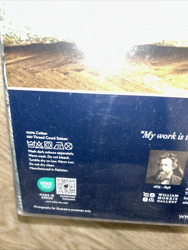 NWT WILLIAM MORRIS HONEYSUCKLE TULIP SEA GREEN KING SHAMS DUVET COVER SET RARE - Image 4 of 4