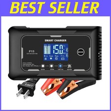 15A Smart LiFePO4 Charger for 12V/24V Batteries - Fully Automatic  Compact