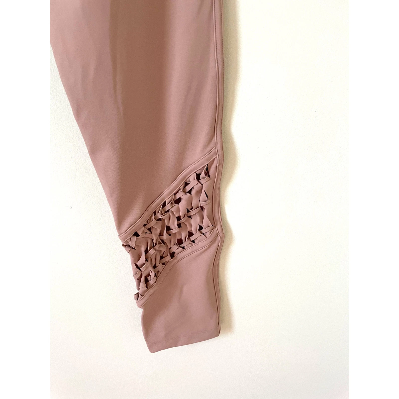 free-people-movement high rise ruched braided leggings