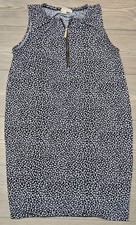 Michael Kors Floral Print Black / White Sleeveless 1/4 Zip Dress Size Medium