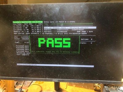 ASUS Prime X299-A Lga2066 Ddr4 with Intel 7820x cpu 32gb Gskill 3200