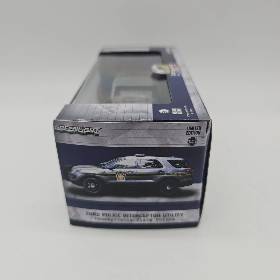 Ford Interceptor 2019 policía estatal de Pensilvania SUV utilitario 1:43 luz verde caliente Foto 4 de 4
