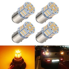 4PCS LED Bulb Turn Signal Light 12V-24V Super Bright 2357 1157 Amber Yellow