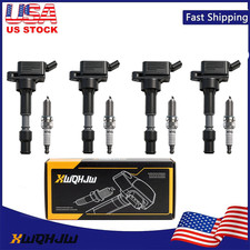 4 UF816 Ignition Coil  4 Spark Plug for 17-22 Kia Hyundai Elantra Sonata