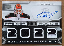Lukas Dostal 2022-2023 Upper Deck Premier Rookie Patch Auto,  /99, PRA-LD