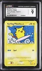 CGC 9 MINT Surfing Pikachu 114/111 Rising Rivals Holo Pokemon Card
