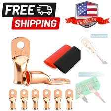 Battery Cable Ends, 8PCS Battery Cable Ends, 2/0 Gauge Wire Connectors 5/16 C...