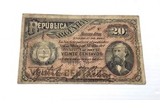 1884 ARGENTINA 20 CENTAVOS BANKNOTE RARE NOTE