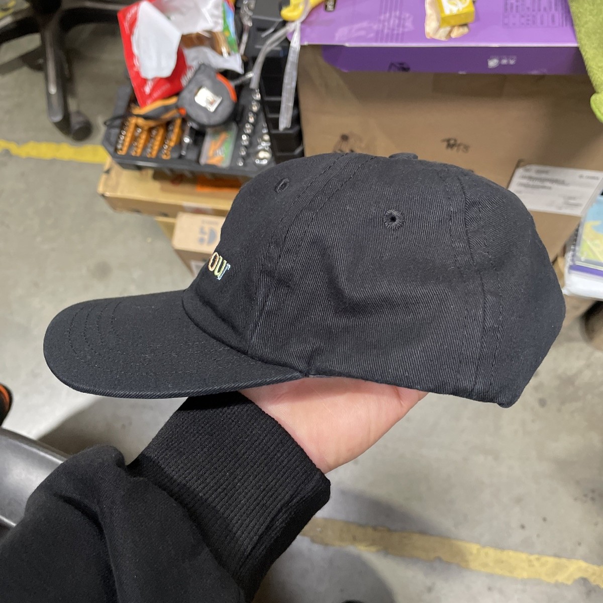 A24 BLACK RAINBOW HAT キャップ A24 Hat Rainbow 'A Twenty-Four' Cap Strapback Black as seen on