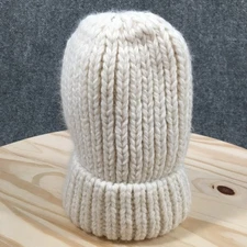 Melrose and Market Winter Cuffed Beanie Hat Womens White OS Adjustable Knitted