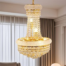 Modern Crystal Chandelier French Empire Flushmount Pendant Ceiling Light Fixture