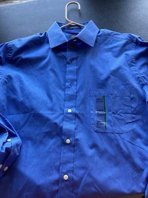 Arrow Men s Dress Shirt Button Up Blue Classic Fit NWT Size 15 1/2 32/33 New See