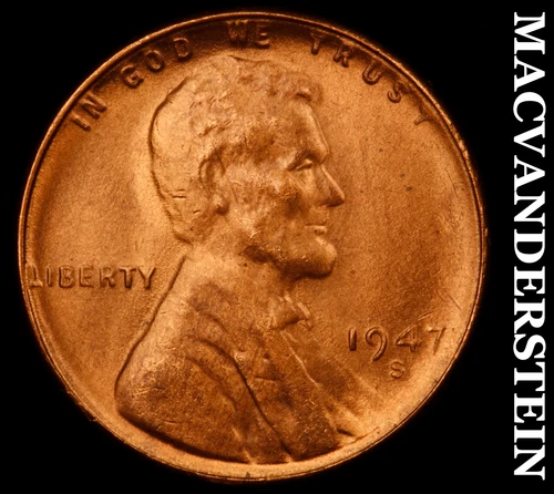 1947-S Lincoln Wheat Cent- Choice Gem Brilliant Uncirculated Luster #i9908