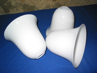 UNE GRANDE TULIPE OPALINE RÉFLECTEUR DE LAMPE MAZDA ART DÉCO lustre luminaire ap