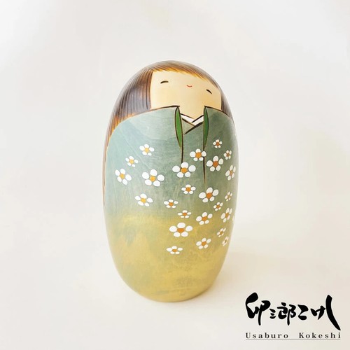 KOKESHI japanische traditionelle Artefakte Holzpuppe Glück extra groß Usaburo - Bild 24 von 26