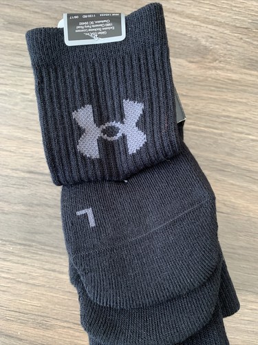 Under Armour UA Phenom Crew Socks Youth SZ 13.5-4Y 3 Pk New - Picture 9 of 11