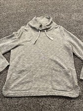 Boden Cowl Neck Pull Over Pocket Popover Drawstring Funnel neck Sweater Size 14
