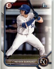 2022 Bowman Draft Hayden Dunhurst #BD-44 Kansas City Royals