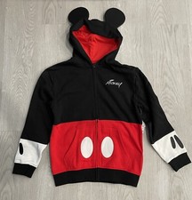 NEW Disney Parks Kids Mickey Mouse Zip Up Ears Hoodie Black/Red/White - Size 2T