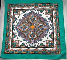 VTG CRAFTED WITH PRIDE IN AMERICA POLY-COTTON BANDANA KALEIDOSCOPE GREEN RN16463