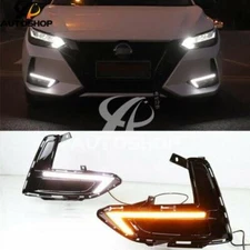 Pair LED DRL Daytime Running Driving Light For Nissan Sentra 2020-2023