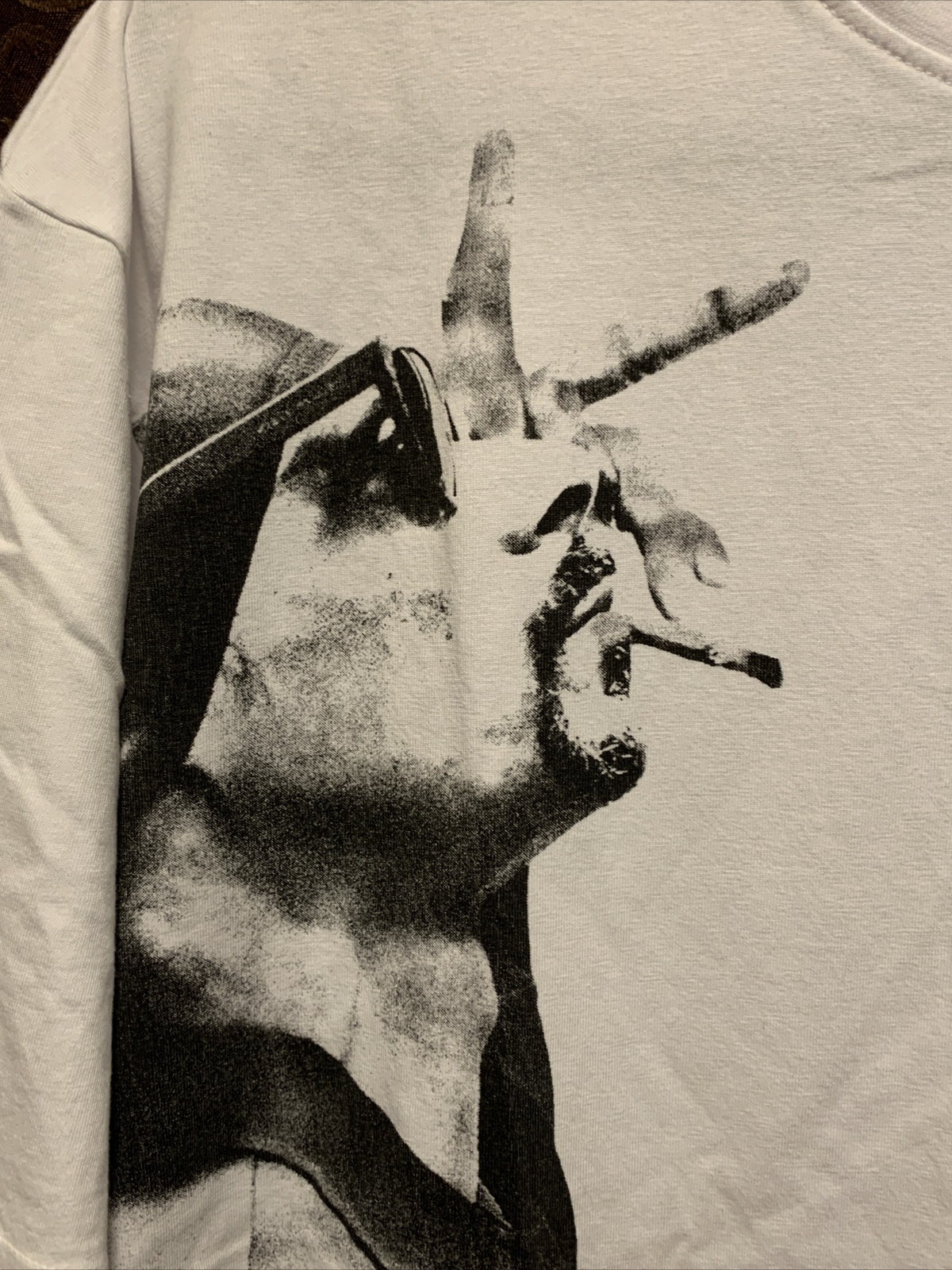 FILA Maglietta da uomo Death Row Records UFFICIALE Snoop Dogg taglia XL nuova con etichette Smoking a Blunt